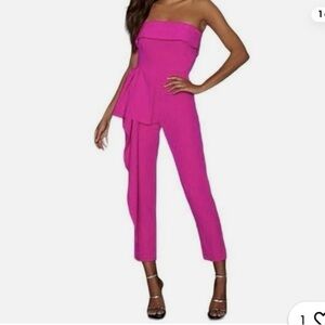 NYC Vibrant Pink Strapless Jumpsuit